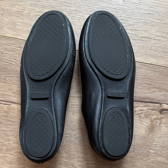 Tory Burch Black Leather Flats - Picture 2 of 2